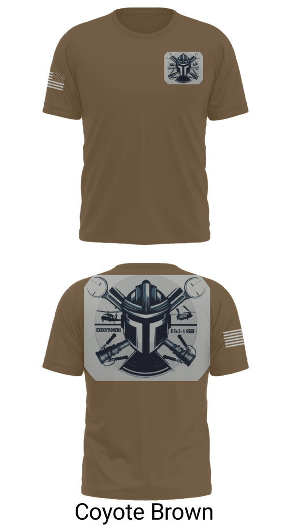 Old School Cotton Feel Shirt, 2-4 GSAB ECHO CO., Army, Teamtime, Team time, sublimation, custom sports apparel, team uniforms, spirit wear, spiritwear, sports uniforms, custom shirts, team store, custom team store, fundraiser sports, apparel fundraiser