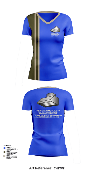 Womens Short Sleeve Vneck Shirt, Triboro kitchen & ventilation, , Teamtime, Team time, sublimation, custom sports apparel, team uniforms, spirit wear, spiritwear, sports uniforms, custom shirts, team store, custom team store, fundraiser sports, apparel fundraiser