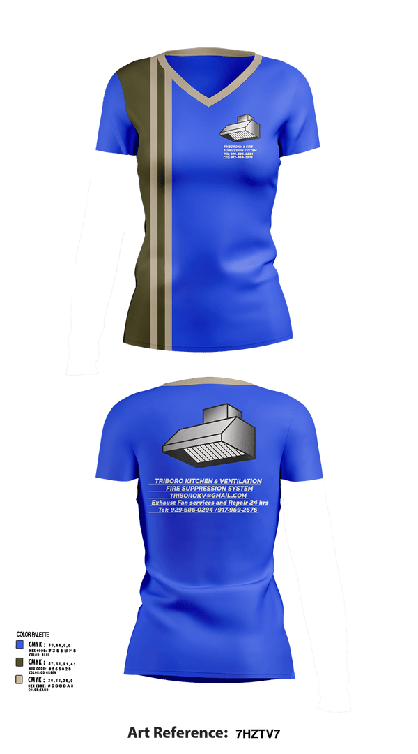 Womens Short Sleeve Vneck Shirt, Triboro kitchen & ventilation, , Teamtime, Team time, sublimation, custom sports apparel, team uniforms, spirit wear, spiritwear, sports uniforms, custom shirts, team store, custom team store, fundraiser sports, apparel fundraiser