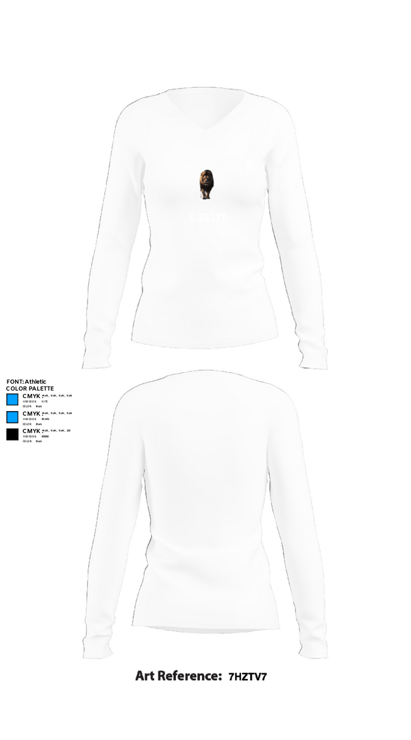 Women's Long Sleeve Vneck Shirt, E Elite, Men's Basketball, Teamtime, Team time, sublimation, custom sports apparel, team uniforms, spirit wear, spiritwear, sports uniforms, custom shirts, team store, custom team store, fundraiser sports, apparel fundraiser