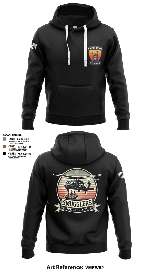 Hoodie, A/2135th GSAB “SMUGGLERS”, Army, Teamtime, Team time, sublimation, custom sports apparel, team uniforms, spirit wear, spiritwear, sports uniforms, custom shirts, team store, custom team store, fundraiser sports, apparel fundraiser