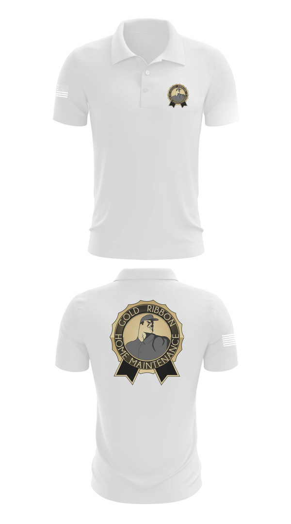 Short Sleeve Performance Polo, Gold Ribbon Home Maintenance, , Teamtime, Team time, sublimation, custom sports apparel, team uniforms, spirit wear, spiritwear, sports uniforms, custom shirts, team store, custom team store, fundraiser sports, apparel fundraiser