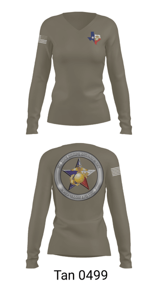 Womens Long Sleeve Vneck Shirt, Goodfellow AFB MCD, Marines, Teamtime, Team time, sublimation, custom sports apparel, team uniforms, spirit wear, spiritwear, sports uniforms, custom shirts, team store, custom team store, fundraiser sports, apparel fundraiser