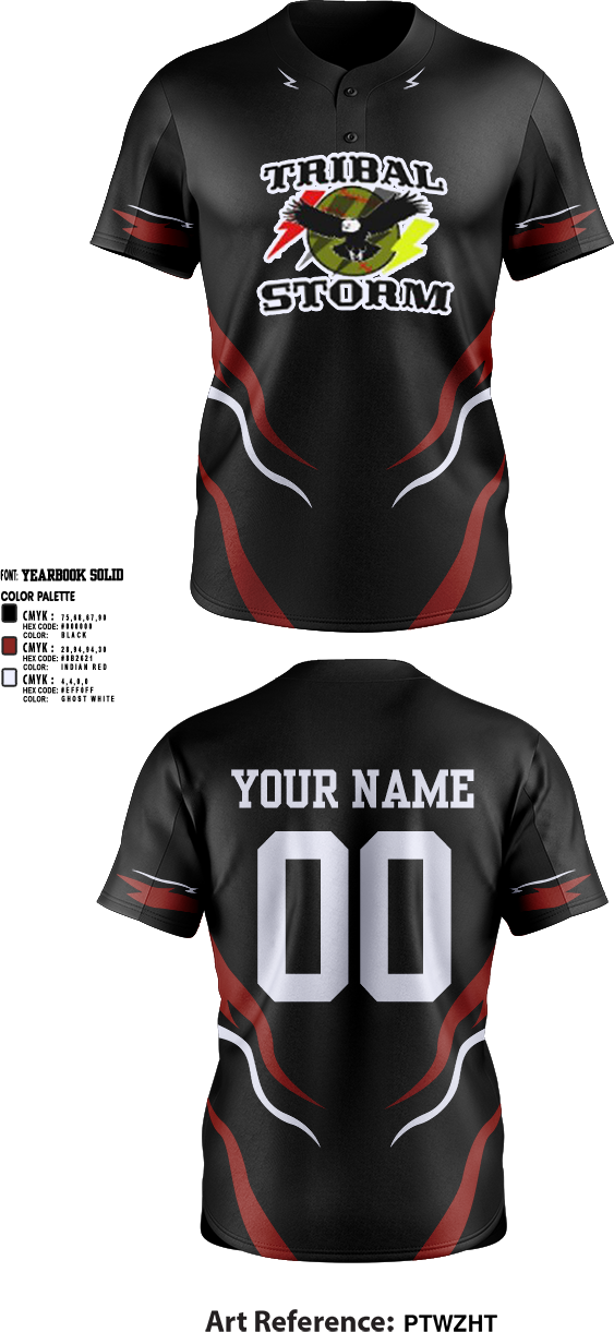 Full Button Softball Jersey, Tribal Storm, Softball, Teamtime, Team time, sublimation, custom sports apparel, team uniforms, spirit wear, spiritwear, sports uniforms, custom shirts, team store, custom team store, fundraiser sports, apparel fundraiser