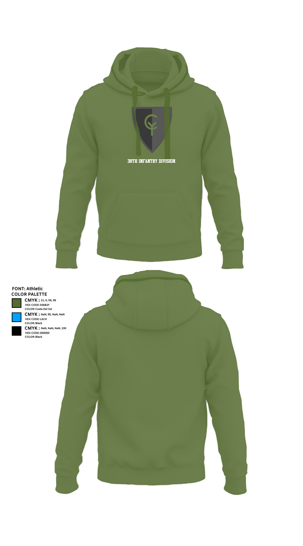 Hoodie, 38th Infantry Division, , Teamtime, Team time, sublimation, custom sports apparel, team uniforms, spirit wear, spiritwear, sports uniforms, custom shirts, team store, custom team store, fundraiser sports, apparel fundraiser