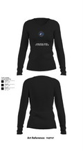 NAVAL SUPPORT ACTIVITY BETHESDA SECURITY FORCES 28838405 Women's Long Sleeve V-neck Shirt - 21