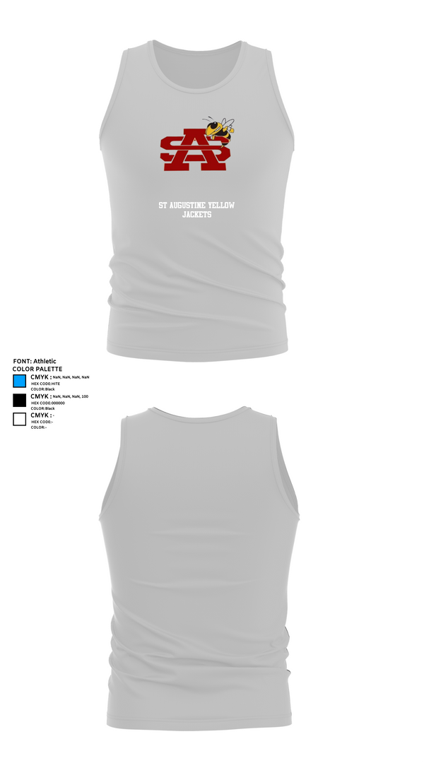 Tank Top, St Augustine Yellow Jackets, Swimming, Teamtime, Team time, sublimation, custom sports apparel, team uniforms, spirit wear, spiritwear, sports uniforms, custom shirts, team store, custom team store, fundraiser sports, apparel fundraiser