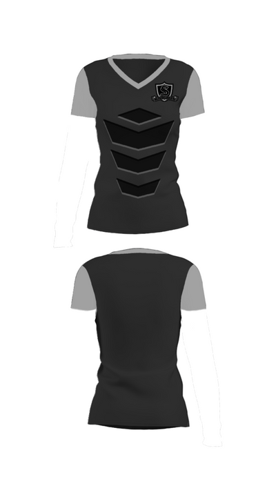 Byron P Steele Ii High School Track 27013031 Women's Short Sleeve V-neck Shirt - 30