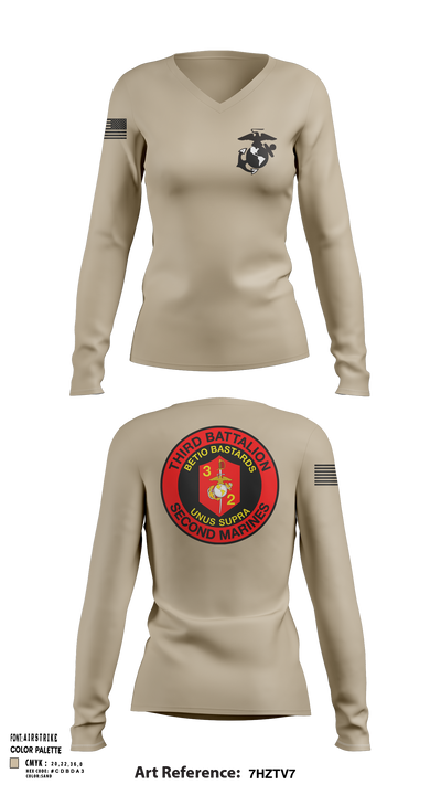 V3/2 53634498 Women's Long Sleeve V-neck Shirt - 113