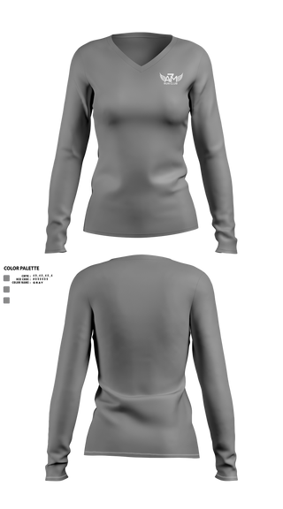 Womens Long Sleeve Vneck Shirt, INCONIC, Cross Country, Teamtime, Team time, sublimation, custom sports apparel, team uniforms, spirit wear, spiritwear, sports uniforms, custom shirts, team store, custom team store, fundraiser sports, apparel fundraiser
