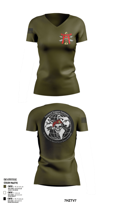 FSC 1-1SFG 4973174 Women's Short Sleeve V-neck Shirt - 138