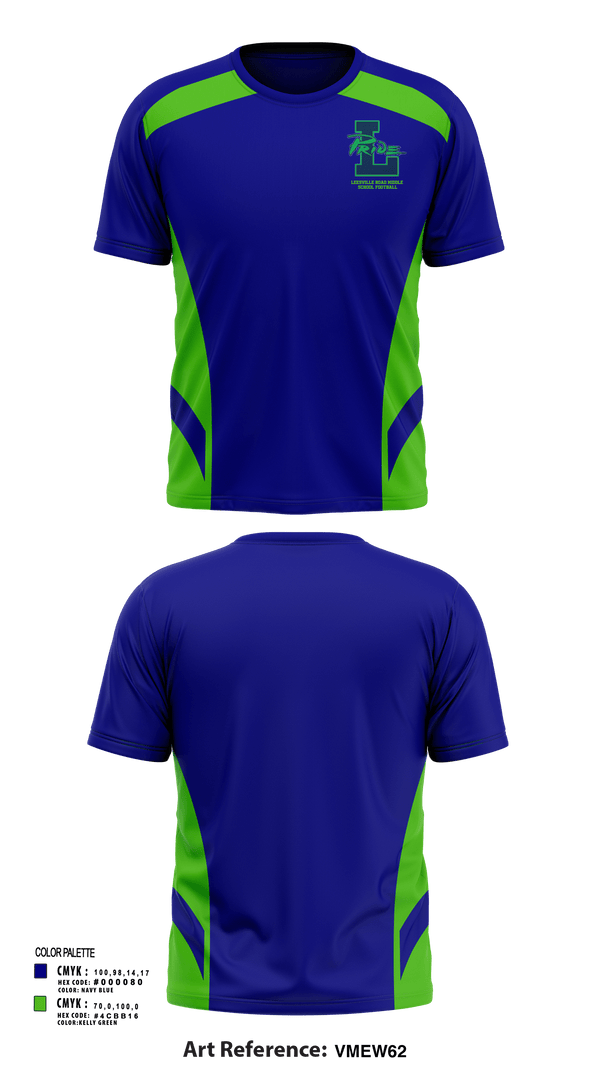 Leesville Road Middle School Football 17854356 Short Sleeve Performance Shirt - 119