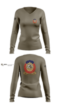 127th ASB WORKHORSE 79378829 Women's Long Sleeve V-neck Shirt - 2