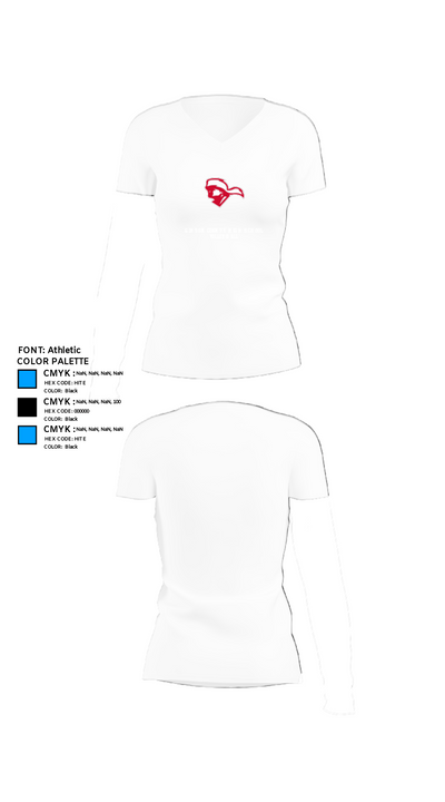 Gibson County High School Volleyball 98171946 Women's Short Sleeve V-neck Shirt - 18