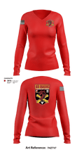 2-306th FAR 32661522 Women's Long Sleeve V-neck Shirt - 10
