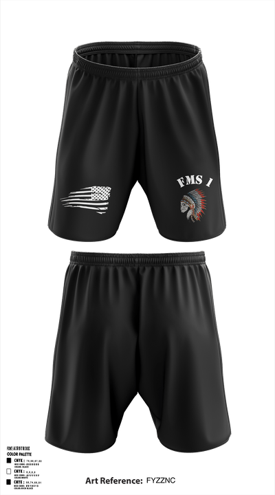 FMS 1, OKARNG 20204603 Athletic Shorts With Pockets - 1