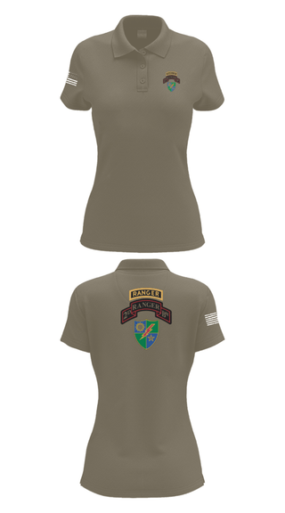 Women's Short Sleeve Performance Polo, 2nd Battalion 75th Ranger Regiment, , Teamtime, Team time, sublimation, custom sports apparel, team uniforms, spirit wear, spiritwear, sports uniforms, custom shirts, team store, custom team store, fundraiser sports, apparel fundraiser