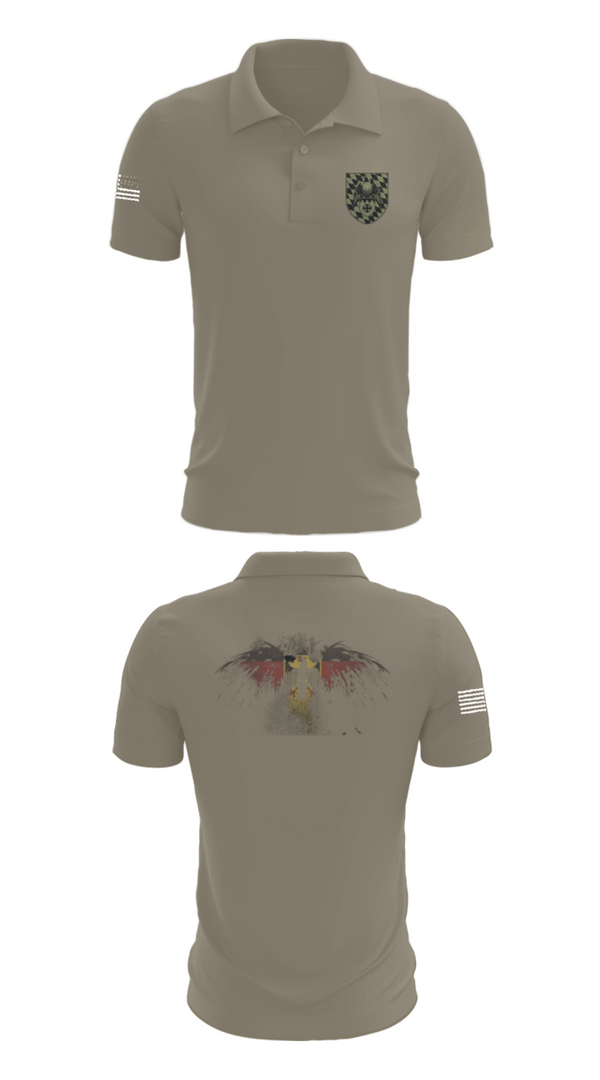 Short Sleeve Performance Polo, 3./HSchRgt1, Army, Teamtime, Team time, sublimation, custom sports apparel, team uniforms, spirit wear, spiritwear, sports uniforms, custom shirts, team store, custom team store, fundraiser sports, apparel fundraiser