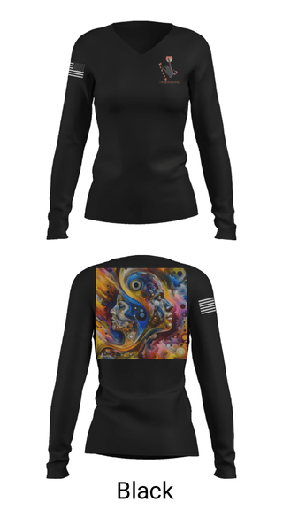 Womens Long Sleeve Vneck Shirt, Wicked Transformationz, , Teamtime, Team time, sublimation, custom sports apparel, team uniforms, spirit wear, spiritwear, sports uniforms, custom shirts, team store, custom team store, fundraiser sports, apparel fundraiser