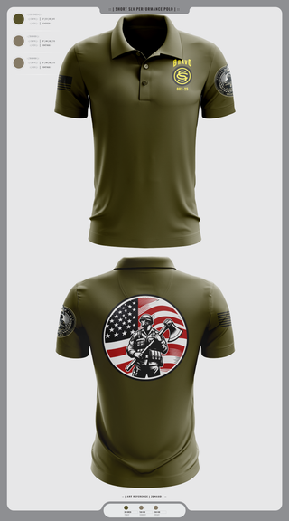 Short Sleeve Performance Polo, , Army, Teamtime, Team time, sublimation, custom sports apparel, team uniforms, spirit wear, spiritwear, sports uniforms, custom shirts, team store, custom team store, fundraiser sports, apparel fundraiser