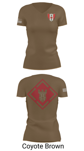 Womens Short Sleeve Vneck Shirt, 46th Engineer Battalion, Army, Teamtime, Team time, sublimation, custom sports apparel, team uniforms, spirit wear, spiritwear, sports uniforms, custom shirts, team store, custom team store, fundraiser sports, apparel fundraiser