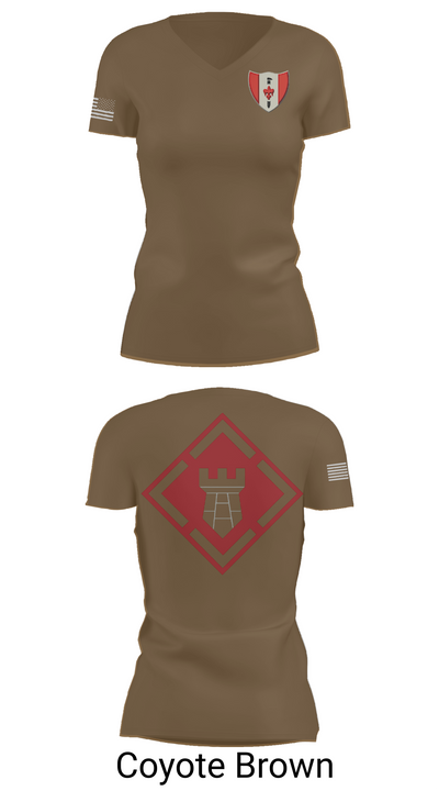 46th Engineer Battalion 60900947 Women's Short Sleeve V-neck Shirt - 8