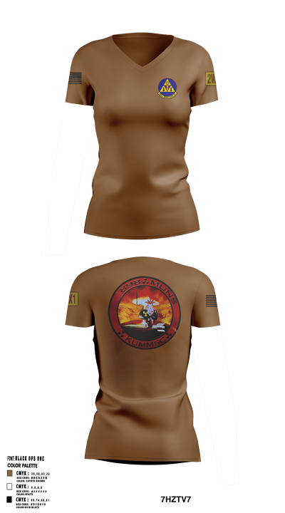 898 Muns 48125538 Women's Short Sleeve V-neck Shirt - 1