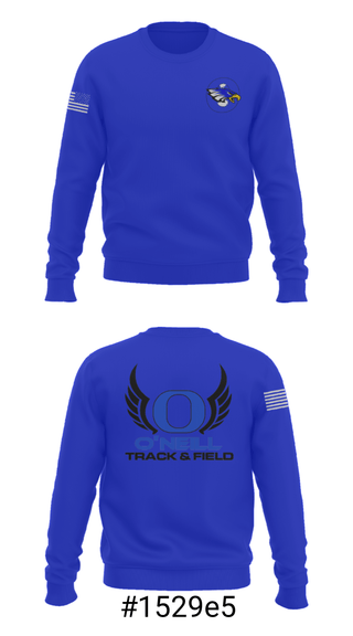 Crew Neck Sweatshirt, O'Neill High School Track, Track & Field, Teamtime, Team time, sublimation, custom sports apparel, team uniforms, spirit wear, spiritwear, sports uniforms, custom shirts, team store, custom team store, fundraiser sports, apparel fundraiser
