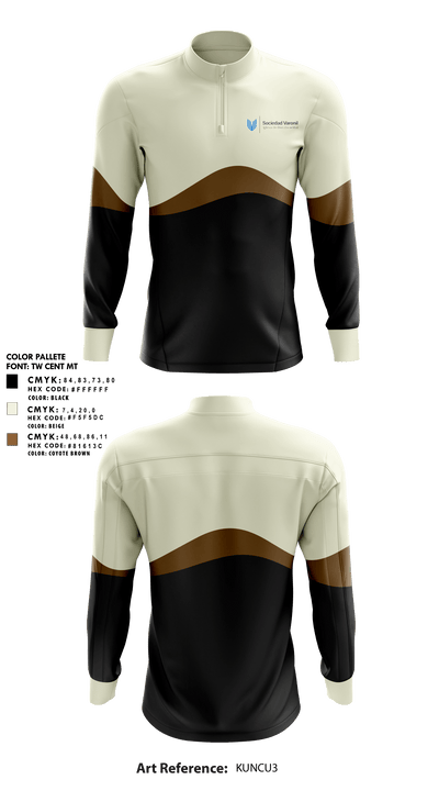 ECC TILE SERVICES 67612961 Quarter Zip Jacket - 1