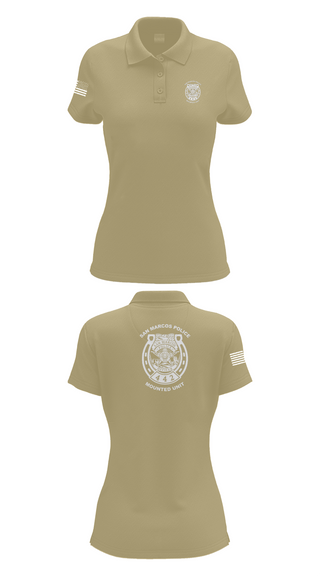 Womens Short Sleeve Performance Polo, San Marcos Police Mounted Unit, , Teamtime, Team time, sublimation, custom sports apparel, team uniforms, spirit wear, spiritwear, sports uniforms, custom shirts, team store, custom team store, fundraiser sports, apparel fundraiser