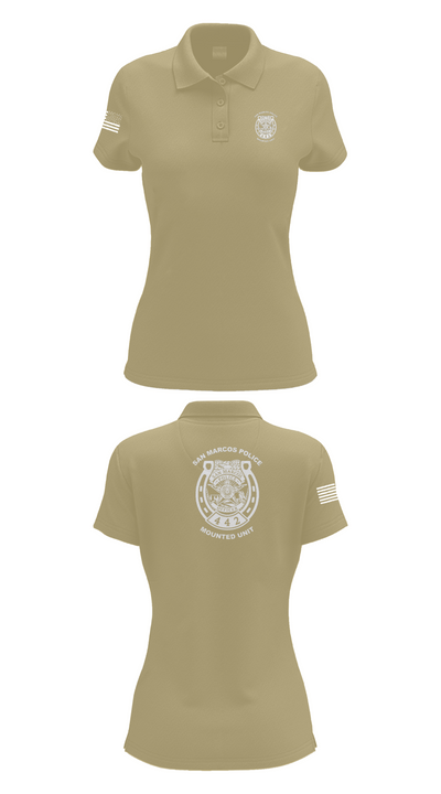 San Marcos Police Mounted Unit 48191371 Women's Short Sleeve Performance Polo  - 90