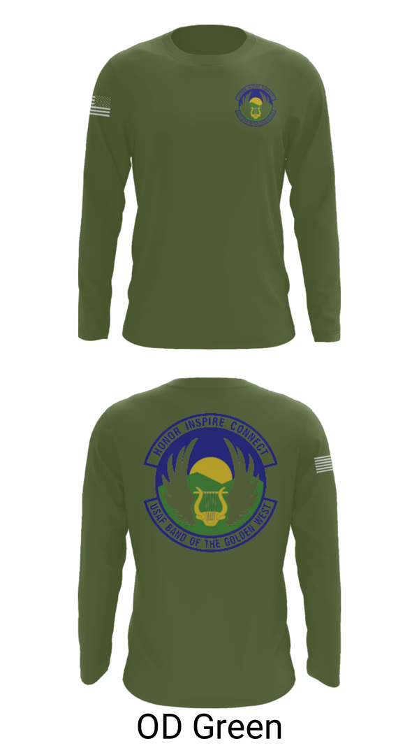 Long Sleeve Performance Shirt, USAF Band of the Golden West, , Teamtime, Team time, sublimation, custom sports apparel, team uniforms, spirit wear, spiritwear, sports uniforms, custom shirts, team store, custom team store, fundraiser sports, apparel fundraiser