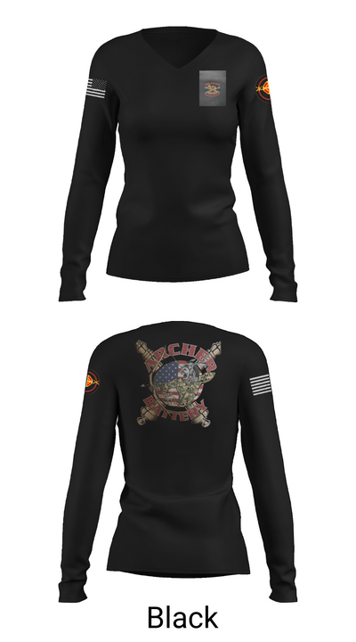Archer Battery 2-2 FA 26774944 Women's Long Sleeve V-neck Shirt - 37