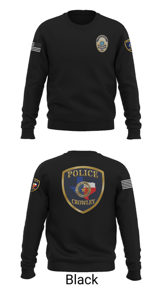 Crew Neck Sweatshirt, Crowley Police Department, , Teamtime, Team time, sublimation, custom sports apparel, team uniforms, spirit wear, spiritwear, sports uniforms, custom shirts, team store, custom team store, fundraiser sports, apparel fundraiser