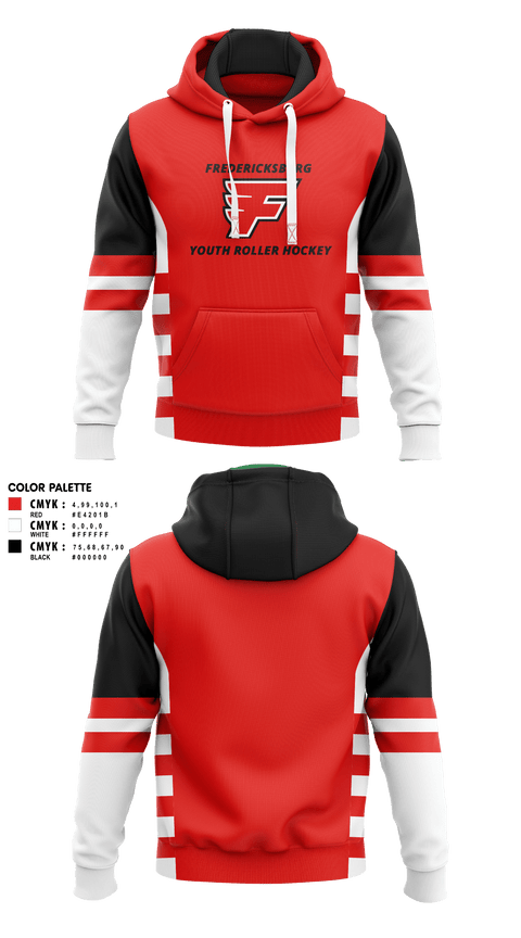 Hoodie, Fredericksburg Youth Roller Hockey, Ice Hockey, Teamtime, Team time, sublimation, custom sports apparel, team uniforms, spirit wear, spiritwear, sports uniforms, custom shirts, team store, custom team store, fundraiser sports, apparel fundraiser