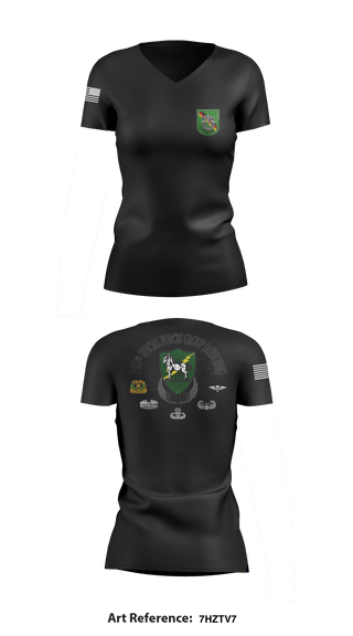 Womens Short Sleeve Vneck Shirt, 1-10 SFG FSC, Army, Teamtime, Team time, sublimation, custom sports apparel, team uniforms, spirit wear, spiritwear, sports uniforms, custom shirts, team store, custom team store, fundraiser sports, apparel fundraiser