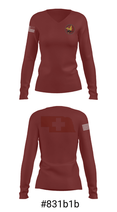 Delta Company 71489817 Women's Long Sleeve V-neck Shirt - 7