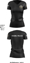 Eastern Shawnee Tribal Police 67427450 Women's Short Sleeve V-neck Shirt - 6