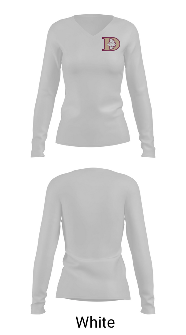 Women's Long Sleeve Vneck Shirt, Dixon High School Football, Football, Teamtime, Team time, sublimation, custom sports apparel, team uniforms, spirit wear, spiritwear, sports uniforms, custom shirts, team store, custom team store, fundraiser sports, apparel fundraiser