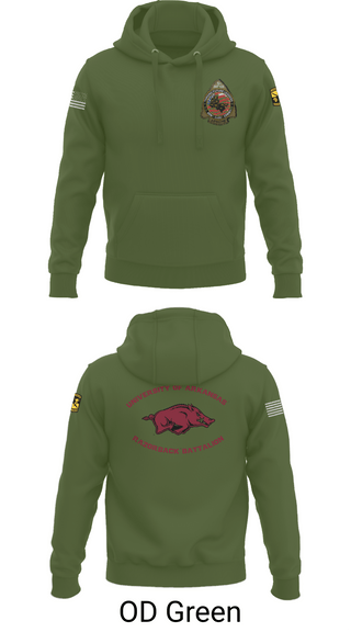 Hoodie, University of Arkansas Army ROTC - Razorback Battalion, Army, Teamtime, Team time, sublimation, custom sports apparel, team uniforms, spirit wear, spiritwear, sports uniforms, custom shirts, team store, custom team store, fundraiser sports, apparel fundraiser
