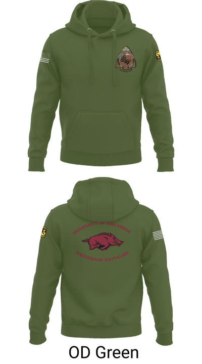 University of Arkansas Army ROTC - Razorback Battalion 15416563 Hoodie - 58
