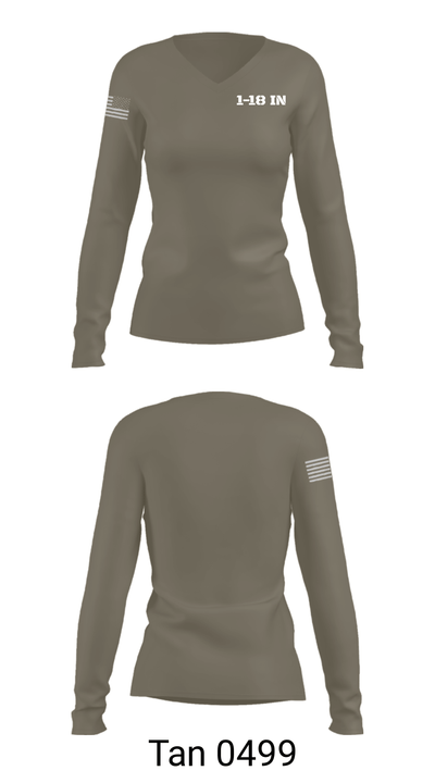 1-18 IN 44349013 Women's Long Sleeve V-neck Shirt - 77