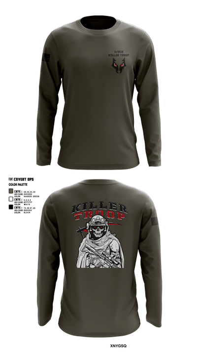 3/2CR Killer Troop 6220684 Long Sleeve Performance Shirt 13