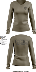 Emergency Equipment Sales & Service 90010417 Women's Long Sleeve V-neck Shirt - 2