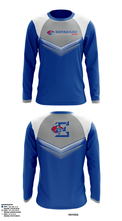 Estacado High School Cheer 9310800 Long Sleeve Performance Shirt - 42