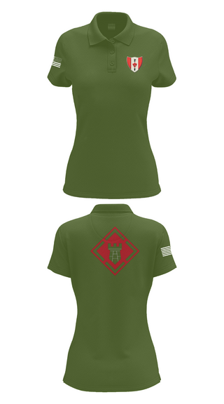 Womens Short Sleeve Performance Polo, 46th Engineer Battalion, Army, Teamtime, Team time, sublimation, custom sports apparel, team uniforms, spirit wear, spiritwear, sports uniforms, custom shirts, team store, custom team store, fundraiser sports, apparel fundraiser