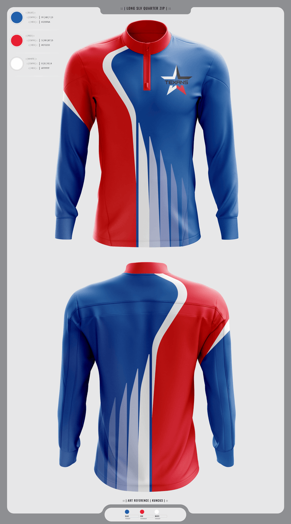 Quarter Zip Jacket, Georgetown Texans, , Teamtime, Team time, sublimation, custom sports apparel, team uniforms, spirit wear, spiritwear, sports uniforms, custom shirts, team store, custom team store, fundraiser sports, apparel fundraiser