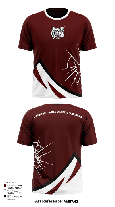 Logan-Rogersville Wildcats 82535935 Short Sleeve Performance Shirt - 128