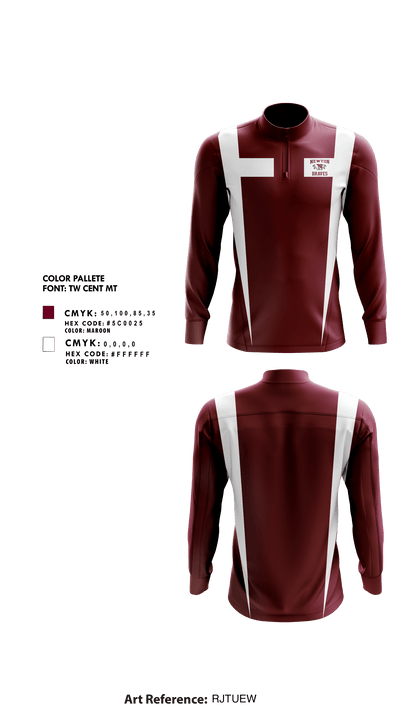 Newton High School Basketball 68112410 Quarter Zip Jacket - 1