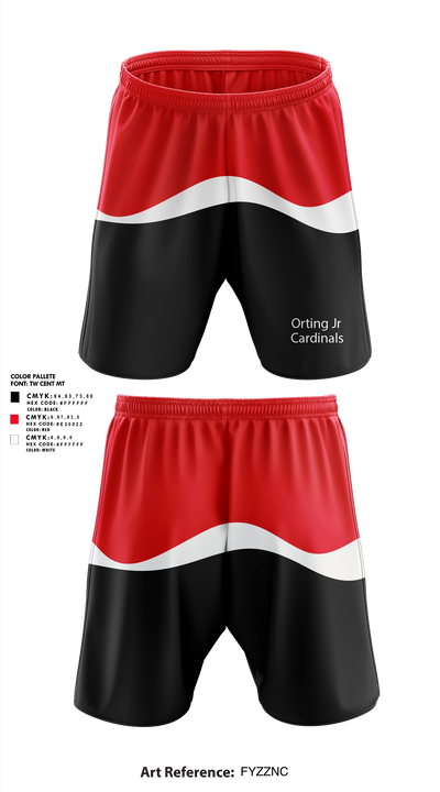 Orting Jr Cardinals 66929209 Athletic Shorts With Pockets - 1